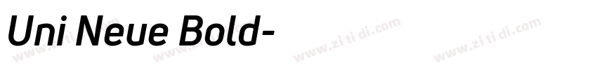 Uni Neue Bold字体转换